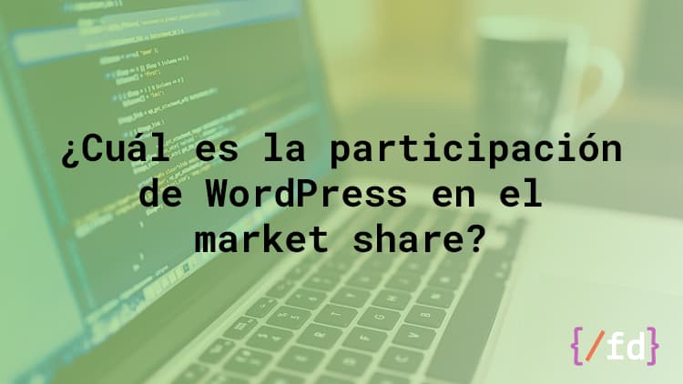 WordPress market share compared to other CMS platforms in a bar chart