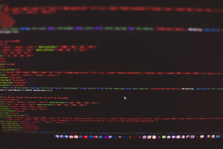 a close up of a computer screen with many lines