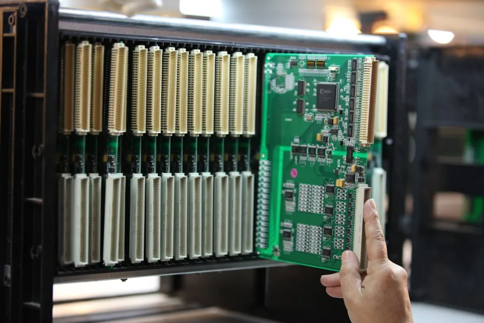 green and black circuit board